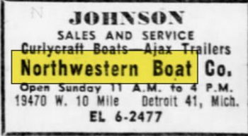 Northwestern Boat Co. - Apr 1959 Ad